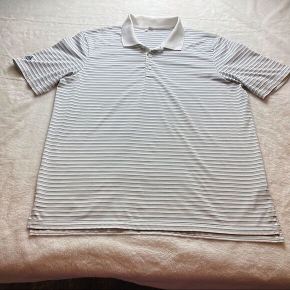 Adidas Striped Polo Size Medium - Picture 1 of 10